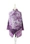Purple Peach Tree Pattern Winter Shawl