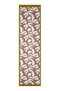 Khaki Leaf Pattern Silk Scarf - 4