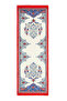 وشاح حريري واسع بنمط شمعدان أحمر - 4