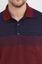 Men's Patterned Basic Pocket Burgundy Plain Polo Neck T-Shirt - 3