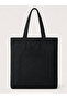Women's Black Zippered Hand and Shoulder Bag Fabric Tote Bag Special Tailored Creation - 4