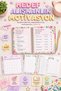 12-Month Non-Periodic Planner Agenda 17X24 cm |   Undated Monthly and Weekly Planning |   School Motivation Sheet with Habits and Goal Tracking |   4 Sheets of Stickers as a Gift |   Undated Planner Agenda - 204 Pages - 4