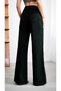 Xier Black Lycra Super High Waist Loose Jean Trousers. (super High.) Wide Leg - 3