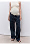 Straight Cut Stitching Maternity Jeans