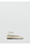 Cross Strap Leather Ballerina Shoes - 3