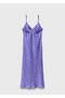 Polka Dot Satin Dress - 3