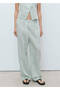 Striped Draped Trousers