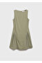 Boat Neck Pleated Dress - 3