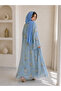 Beautiful blue hand embroidery Abaya&Hijab - 4