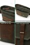 Genuine Leather 4035 Teos Water Resistant Khaki Green Postman Shoulder Waxed Canvas Laptop School Briefcase - 6