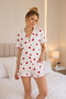 Bürümcük Knitted Short Sleeve Women's Buttoned Shorts Set - 3