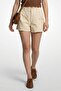 Women Solid Basic Shorts, Beige