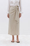 Natural Noli Linen Wrap Skirt - 2