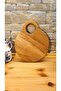 Natural Wooden Kitchen Cutting Presentation Meat Bread Chopping Board - Small Round - 5