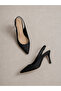 Women's Satin Slingback Stiletto Heeled Shoes - 2