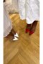 Red Heart Detail Transparent Heeled Slipper - 8