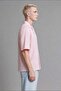 100% Cotton Boxy Fit Embroidered Muslin Short Sleeve Pink Shirt I3102Ax26Hs - 4