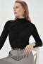 Bdart Slim Fit Round Neck Blouse with Volan Detail - 3