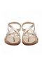 Women's Sandals 86x2 Lamınato-s Leather Platino - 4