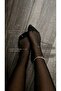 Women's Thin Knee-Length 20' Den Pantyhose 6'Pair -500 Black - 2