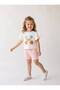 Girls' Floral Patterned Printed Ruffle Sleeve Casual Shorts Set