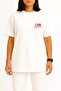Oversized Tour Navy Pocket Design Unisex T-Shirt - 2