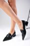 Vilda Black Color Pointed Toe Women's Low Heeled Shoes - 4