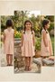 Girl's Dress with Pockets and Buttons - 3