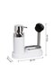 Liquid Soap Dispenser, with Brush, Sponge Compartment, Dishwashing Aid, White Chrome Patterned - 2