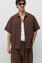 Relaxed Fit Oversize Shirt and Super Baggy Pants Set in Brown - 4