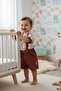 Baby Boy Floral Shirt and Suspender Shorts 2-Piece Set