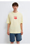 Printed Yellow T-Shirt. Oversize / Wide Cut 0613373-89143 - 4
