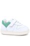 Bob Genuine Leather White Nubuck Green Velcro Baby Sneaker Shoes - 2
