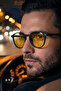 Antifar Matte Black Round Unisex Night Driving Glasses 1364 C0101M - 2