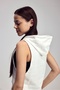 Relay Women's Hooded Sports Vest White - 4