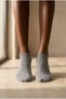 Women's Shine Booties Socks Silver - 2