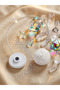 Magnetic Thread Wrapped Round Tulle Curtain Collection Pegs Set of 2 - 3