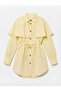 Women's Stylish Tunic Shirt with Cape Collar and Button Detail - 2