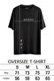 Cotton Crew Neck Short Sleeve Black Oversize T-Shirt - 2