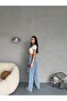 Women's High Waist Multi-Pocket Special Design Straight Fit Cargo Jeans - 7
