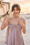 Lace Collar Short Satin Nightgown-Bridal & Honeymoon Collection - 3