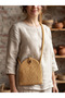 Design Wicker Phone Bag - Mini Handbag with Natural Jute Look and Strap - 3