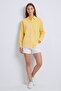Yellow Wrap Detailed Striped Shirt - 3