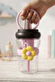 Detox Water Bottle with Flip Lid, Leak-Proof Strap, Straw and Strainer 600 ml - 2
