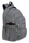 Set of 2 Luxury Crinkle Fabric High School and Middle School Backpacks + Thermal Lunch Bag, with Monkey Keychain Gift - 2