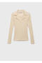 Cardigan with Rubber Braid on the Collar - 3