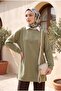 تونيك مزين بنقشة الطيور - كاكي