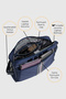 26055-26058 Briefcase with Shoulder Strap and Laptop Compartment Laptop Bag Dark Blue - 7