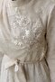 Floral Sequin and Bead Embroidered Chiffon Combination Evening Dress - 4