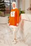 43556 Model Printed and Floral Printed Tracksuit Tunic - 3